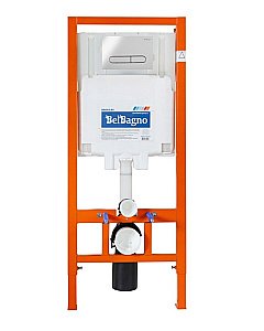 Унитаз подвесной BelBagno ONDA BB066CHR безободковый, с крышкой микролифт, с инсталляцией и кнопкой хром купить в интернет-магазине Sanbest