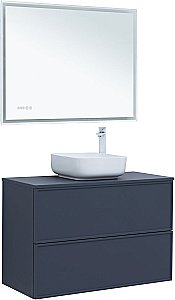 Тумба с раковиной Aquanet Арт 100 маренго для ванной в интернет-магазине Sanbest