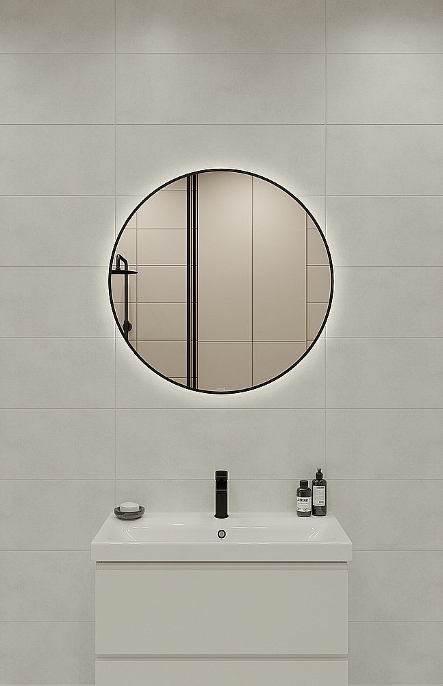 Зеркало Cersanit ECLIPSE 80x80 64147 в ванную от интернет-магазине сантехники Sanbest