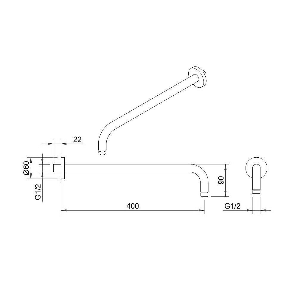 Душевая система Berges VENTAS 3O 73010 черная купить в интернет-магазине сантехники Sanbest