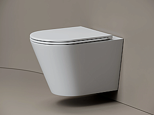 Унитаз подвесной Ceramica Nova Alfeo CN4014T белый, безободковый, с крышкой микролифт, слив торнадо купить в интернет-магазине Sanbest