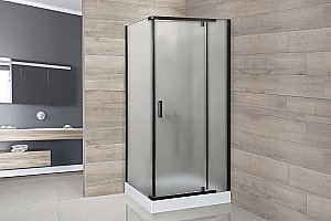 Душевой уголок Royal Bath HPV RB80HPV-C-BL 80х80 матовое стекло/черный профиль купить в интернет-магазине Sanbest