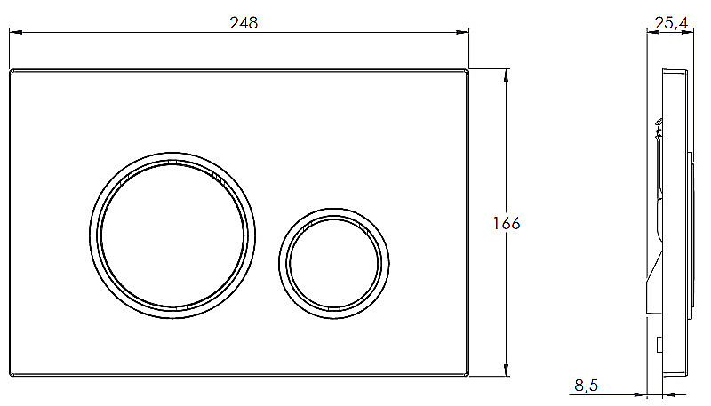 Кнопка для инсталляции Azario AZ-8200-0046 белая купить в интернет-магазине сантехники Sanbest