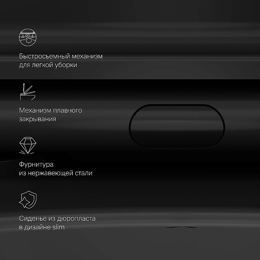 Унитаз подвесной AM.PM Func C8F1700MBSC черный матовый, безободковый купить в интернет-магазине Sanbest