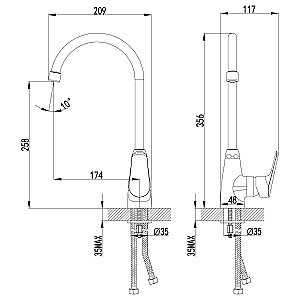 Смеситель для кухни Lemark Partner LM6555C купить в интернет-магазине сантехники Sanbest