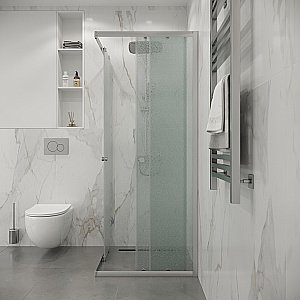 Душевой уголок Niagara Eco NG-1009-14QMT 90х90 профиль хром/стекло матовое купить в интернет-магазине Sanbest