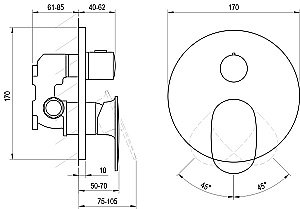 Смеситель для душа Ravak Spring X070533 хром купить в интернет-магазине сантехники Sanbest