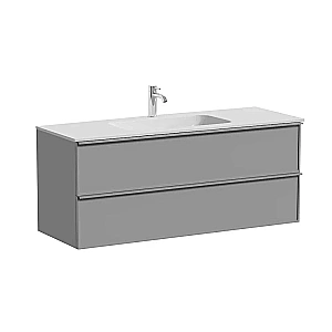 Тумба с раковиной Sancos Velta 120 VL120WG+CN7006 теплый серый матовая/раковина белая, с отверстием для ванной в интернет-магазине Sanbest