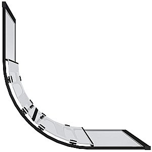 Душевой уголок Good Door Cube 80х80 КУ00016 стекло прозрачное/профиль черный матовый купить в интернет-магазине Sanbest