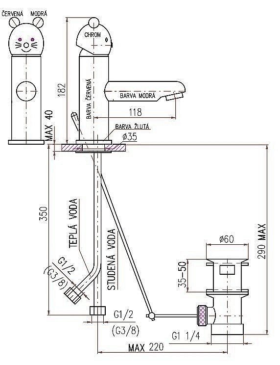 Смеситель для раковины RAV-Slezak SEINA JUNIOR SE326.5 купить в интернет-магазине сантехники Sanbest