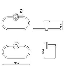 Полотенцедержатель Lemark Atlantiss LM3235C купить в интернет-магазине сантехники Sanbest