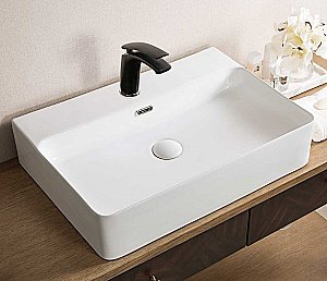 Раковина накладная Gid Geometrico 60 N9256 51172 белая купить в интернет-магазине Sanbest