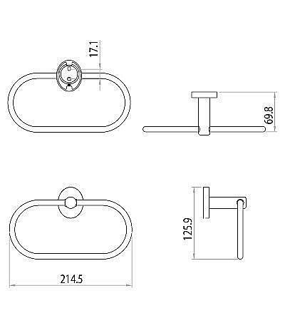 Полотенцедержатель Lemark Atlantiss LM3235C купить в интернет-магазине сантехники Sanbest