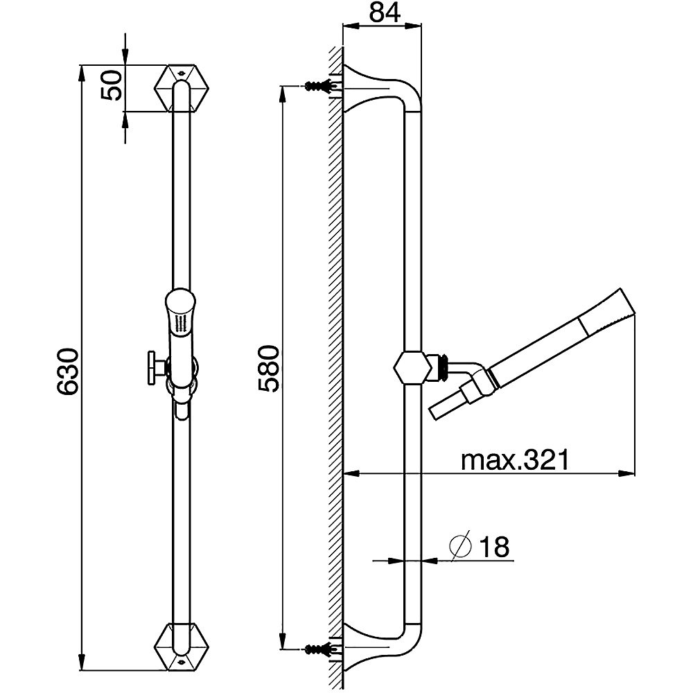 Душевая гарнитура Cisal Cherie CE00311024 купить в интернет-магазине сантехники Sanbest