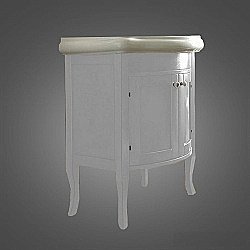 Тумба с раковиной Kerasan Retro 735130 69 белый матовый с 3 отверстиями для ванной в интернет-магазине Sanbest