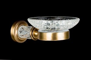 Мыльница Boheme Murano Cristal 10903-CRST-BR купить в интернет-магазине сантехники Sanbest