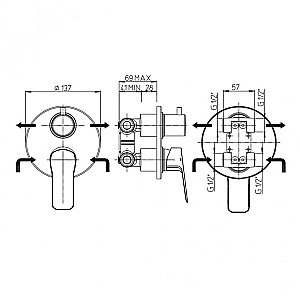Душевая система PAINI Viva Style P4YOSET26911SH черная матовая купить в интернет-магазине сантехники Sanbest