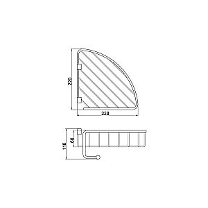 Полка Veragio Basket VR.GFT-9055.CR купить в интернет-магазине сантехники Sanbest