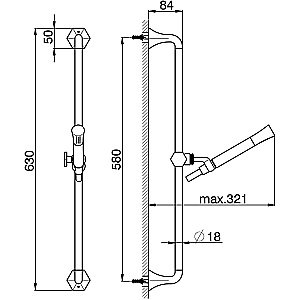 Душевая гарнитура Cisal Cherie CE00311024 купить в интернет-магазине сантехники Sanbest