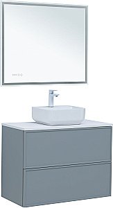 Тумба с раковиной Aquanet Арт 90 мисти грин для ванной в интернет-магазине Sanbest