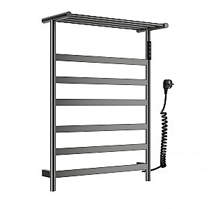Полотенцесушитель электрический с полкой WONZON & WOGHAND ESSEN, Темный графит (WW-A403-GM) купить в интернет-магазине сантехники Sanbest