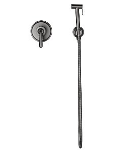 Смеситель с гигиеническим душем встраиваемый WONZON & WOGHAND STEAM, Темный графит (WW-88849008-BGM) купить в интернет-магазине сантехники Sanbest