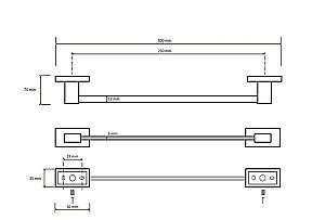 Полотенцедержатель Bemeta Plaza 118104252 хром купить в интернет-магазине сантехники Sanbest