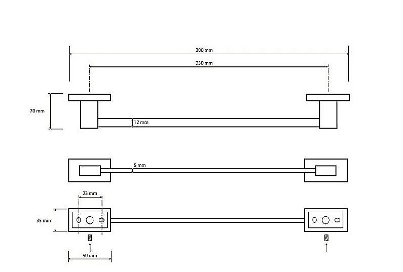 Полотенцедержатель Bemeta Plaza 118104252 хром купить в интернет-магазине сантехники Sanbest