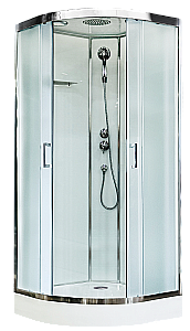 Душевая кабина Royal Bath FATO RB 90HK-M-CH 90x90 стекло рифленое/профиль хромированный купить в интернет-магазине Sanbest