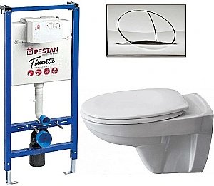 Унитаз с инсталляцией Pestan Fluenta Basic SET40006460PC с крышкой микролифт купить в интернет-магазине Sanbest