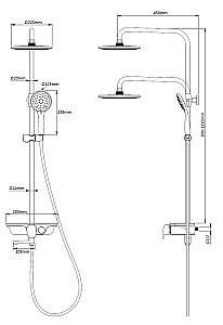 Душевая система Weltwasser WW DP 1020 BL 10000003186 черная купить в интернет-магазине сантехники Sanbest