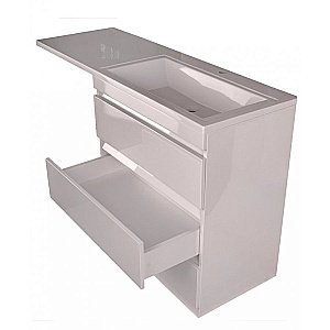 Тумба с раковиной напольная Style Line ДАЛЛАС 150 3 ящика/белая для ванной в интернет-магазине Sanbest