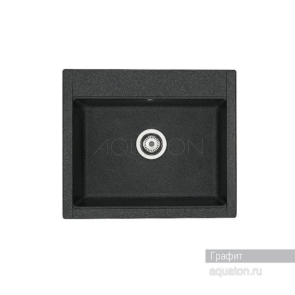 Мойка для кухни Акватон Делия 60 1A715232LD210 графит купить в интернет-магазине сантехники Sanbest