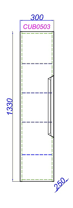 Пенал Aqwella Cube 30 CUB0503GR серый для ванной в интернет-магазине сантехники Sanbest
