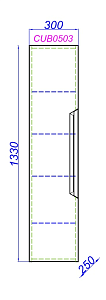 Пенал Aqwella Cube 30 CUB0503GR серый для ванной в интернет-магазине сантехники Sanbest