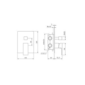 Душевая система Berges VENTAS 2S 73001 хром купить в интернет-магазине сантехники Sanbest