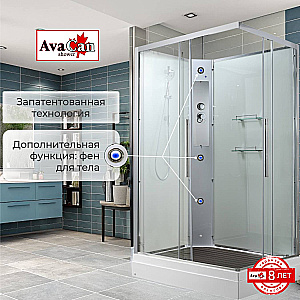 Душевая кабина AvaCan K Серия K2810N 100х80 без крыши купить в интернет-магазине Sanbest