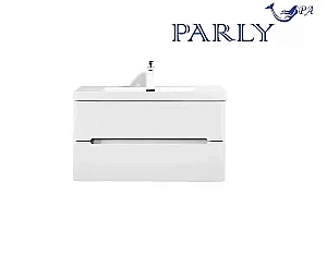 Тумба с раковиной Parly River 80 подвесная лилейно-белая для ванной в интернет-магазине Sanbest