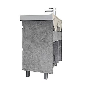 Тумба с раковиной Comforty Осло 80Н бетон светлый для ванной в интернет-магазине Sanbest