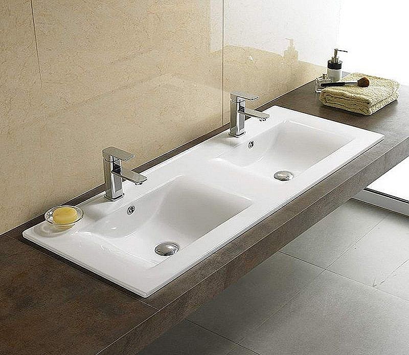 Раковина Ceramalux N 120,5 YJ809-120 белая купить в интернет-магазине Sanbest