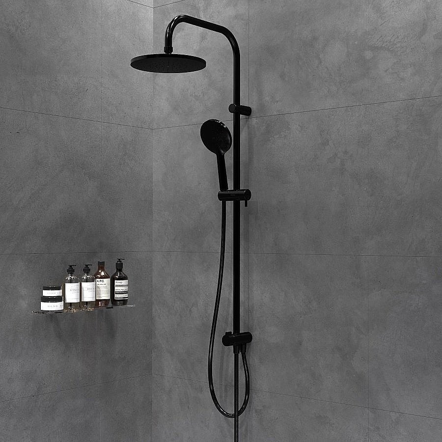 Душевая система Damixa Origin Bit 977700300 черная матовая купить в интернет-магазине сантехники Sanbest