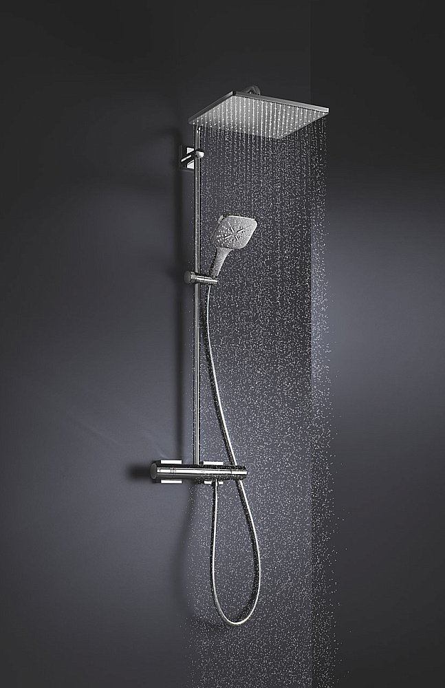 Душевая лейка Grohe Rainshower SmartActive Cube 26550000 хром купить в интернет-магазине сантехники Sanbest