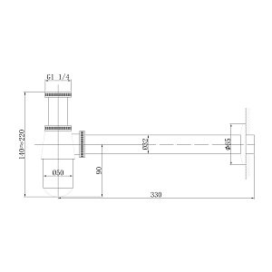 Сифон для раковины Abber AF0032RG розовое золото купить в интернет-магазине сантехники Sanbest