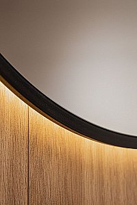 Зеркало Art&Max ASTI AM-Ast-800-DS-FNC-Nero в ванную от интернет-магазине сантехники Sanbest