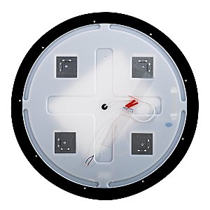 Зеркало с LED подстветкой Cezares CADRO CZR-SPC-LED-TCH-WARM 100x100 черный в ванную от интернет-магазине сантехники Sanbest