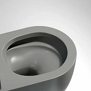 Унитаз подвесной Ceramica Nova Modena CN6063MH безободковый, с крышкой микролифт, антрацит матовый купить в интернет-магазине Sanbest