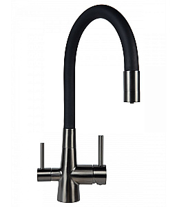 Смеситель для кухни Agger Elegant A3230355 оружейная сталь матовая купить в интернет-магазине сантехники Sanbest