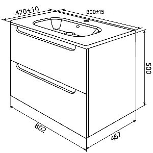 Тумба с раковиной Iddis Edifice 80 EDI80C0i95K капучино для ванной в интернет-магазине Sanbest