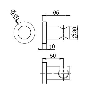 Держатель ручного душа Paini 53CR186TT хром купить в интернет-магазине сантехники Sanbest