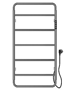 Полотенцесушитель электрический WONZON & WOGHAND WISMAR, Темный графит (WW-AL202-GM) купить в интернет-магазине сантехники Sanbest
